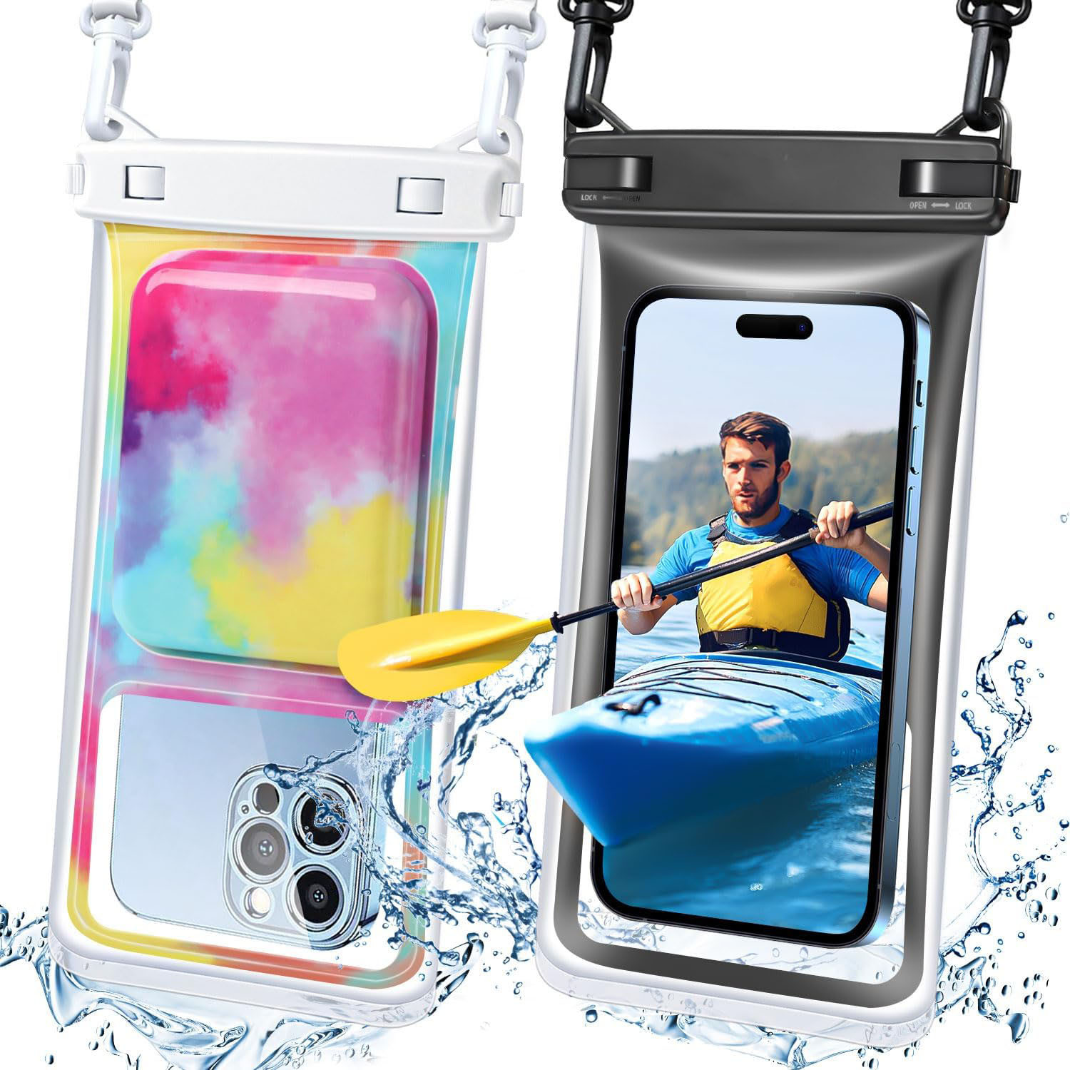 Amazon New Mobile Phone Waterproof Bag Diving Swimming Tracing Stream Drifting Boating Pulp Board Storage Mobile Phone Waterproof Bag