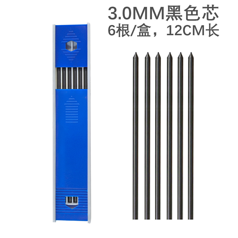 Picture of 3.0mm thick core stainless steel metal mechanical pencil engineering drawing art painting activity pencil woodworking pen