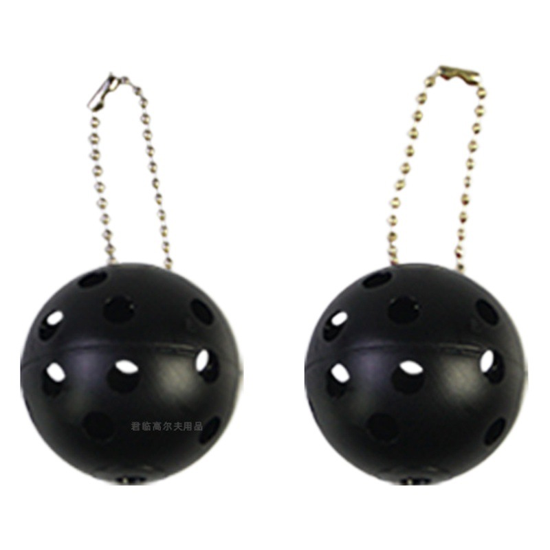 Golf hole ball blow molding ball PE plastic micro elastic gold silver DIY pendant N color 26 holes 41mm