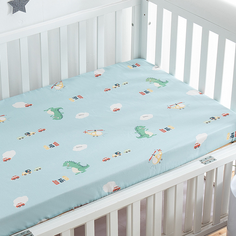 Baby Fitted Bed Sheets Pure Cotton Ins Breathable Single Piece Brushed Thickeneded Crib Kidsren's Bed Sheets