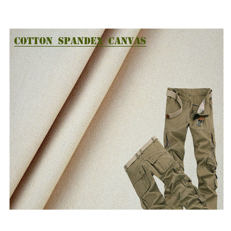Wholesale cotton stretch canvas casual wear pants tooling canvas shoes canvas bag fabric color can be ordered dyed