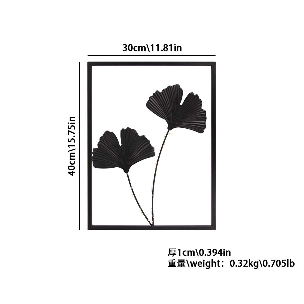 Picture of New Leaf Iron Wall Decoration Creative Living Room Sofa Background Wall Hanging Flower and Leaf Wall Hanging Iron Crafts
