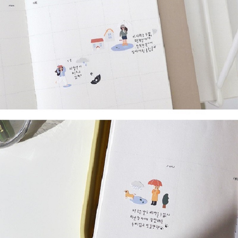 Picture of Cross-border South Korea suatelier rainy day 1132 umbrella ins diary decoration paper stickers hand account sticker