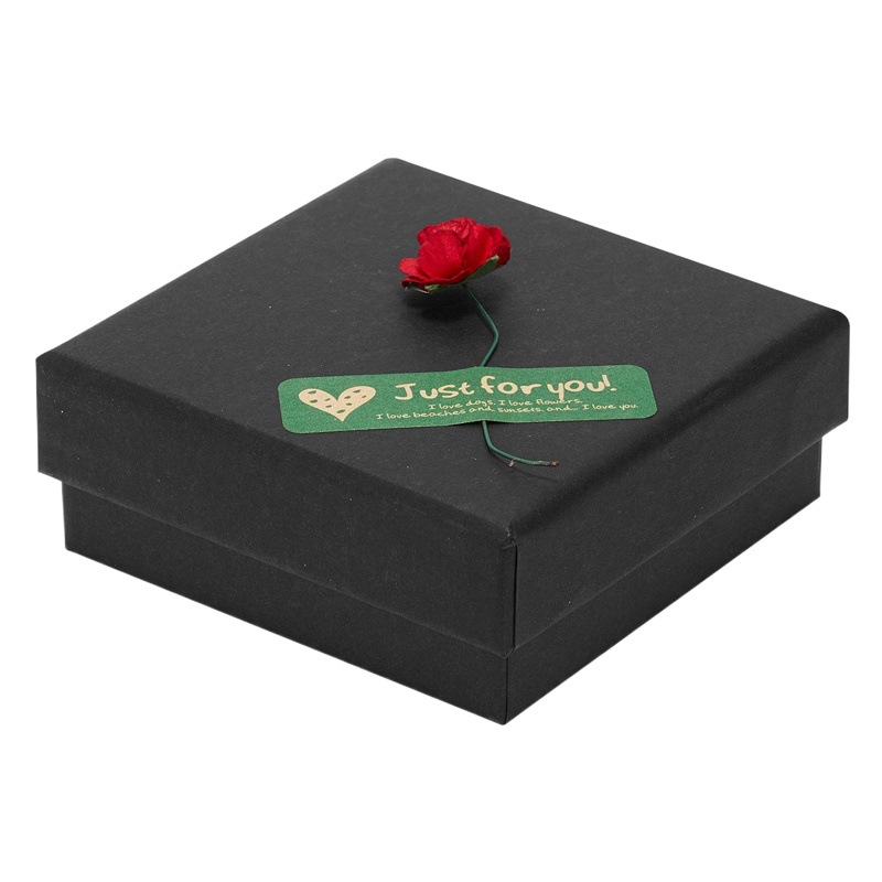 Jewelry Gift Box Creative Style Rose Brooch Bracelet Necklace Earrings Ring Kraft Paper Jewelry Box
