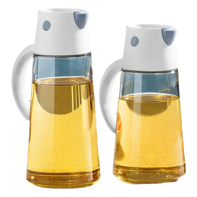 Creative Haoke glass Oiler automatic opening and closing household kitchen leak-proof oil tank with lid seasoning bottle vinegar bottle in stock