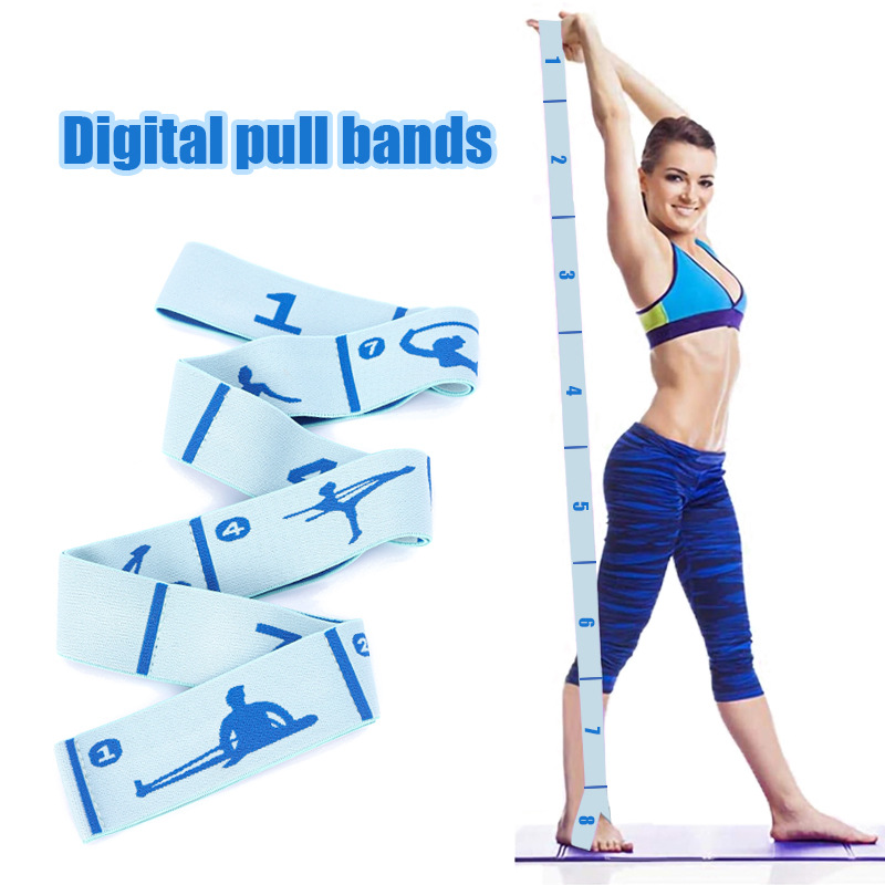 Segmented Digital Yoga Stretch Belt Dance Ballet Training Special Stretch Belt Open Shoulder and Back Resistance Belt