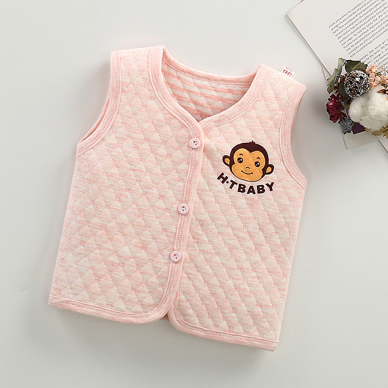 Picture of Spring New Children's Velvet Vest Baby Thickened Vest Cardigan Warm Waistcoat Baby Bottoming Top