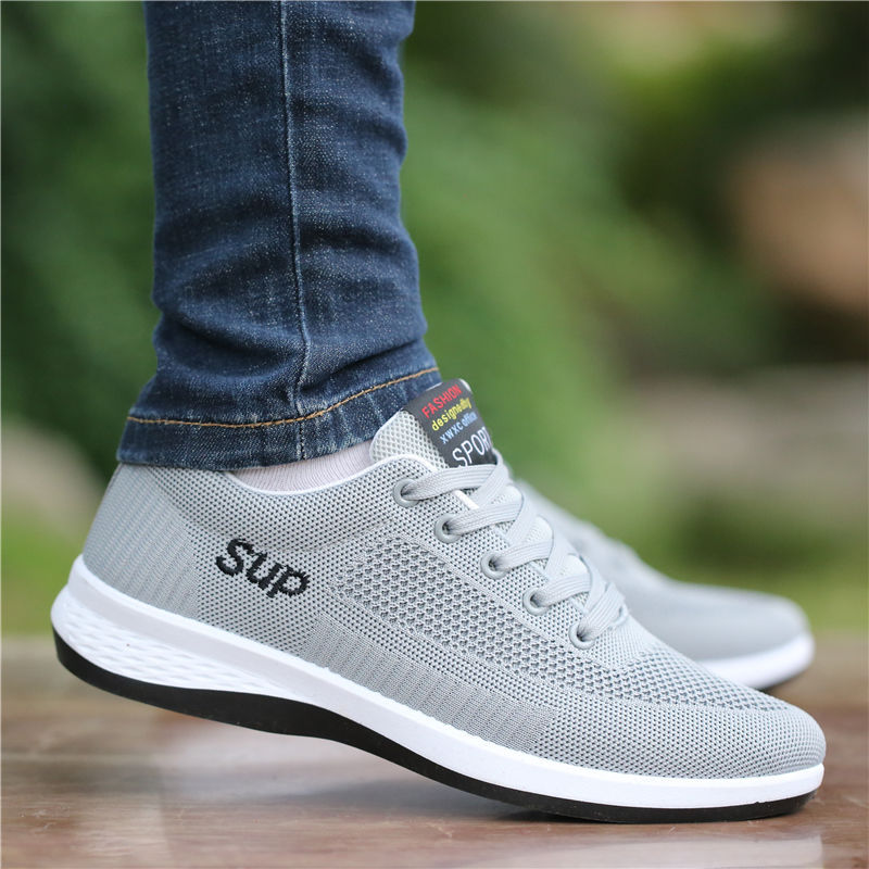Men's Shoes Summer New Arrival Trendy Shoes Breathable Fly-woven Mesh Shoes Odor-proof All-match Korean Style Casual Shoes Men's sneaker Shoes
