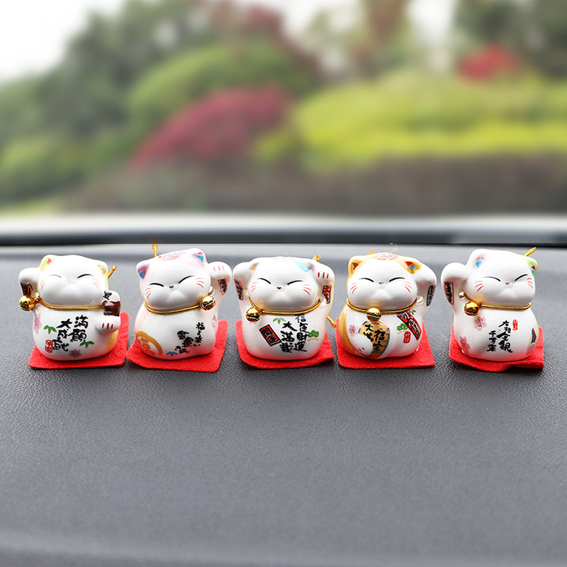 Picture of Small Car Ornaments Car Decoration Car Interior Decoration Doll Cute Creative Safe Car Supplies Lucky Cat