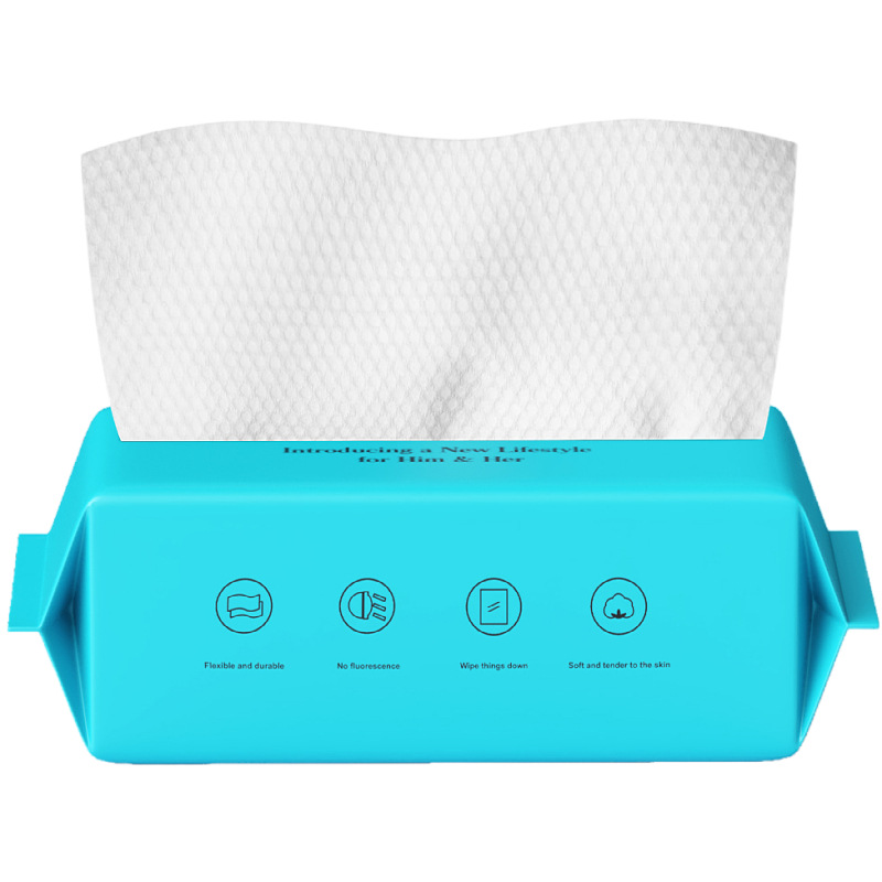 Picture of Wash towel disposable thickened disposable cotton soft face cleansing towel dry and wet dual-use face cleansing towel English packaging wholesale