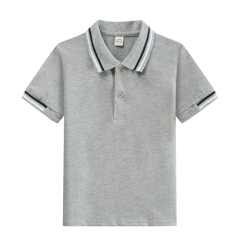 Picture of kids Children's T-shirt Long Sleeve Cotton White Lapel Polo Shirt for Boys and Girls Elementary School Students Middle and Large Children's School Uniform
