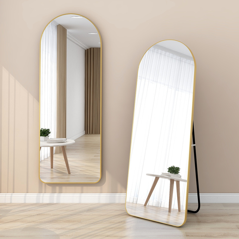 Full-body Mirror Ins Style Floor Mirror Home Girl's Bedroom Wall-mounted Dressing Mirror Cyber Popular Wall-mounted Dressing Mirror