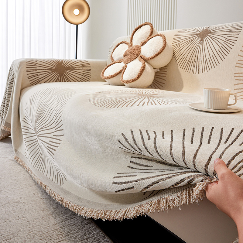 Chenille Sofa Cover Cloth Towel Four Seasons Universal Waterproof Anti-cat Scratch Leather Sofa Cover Summer Universal Full Cover Premium