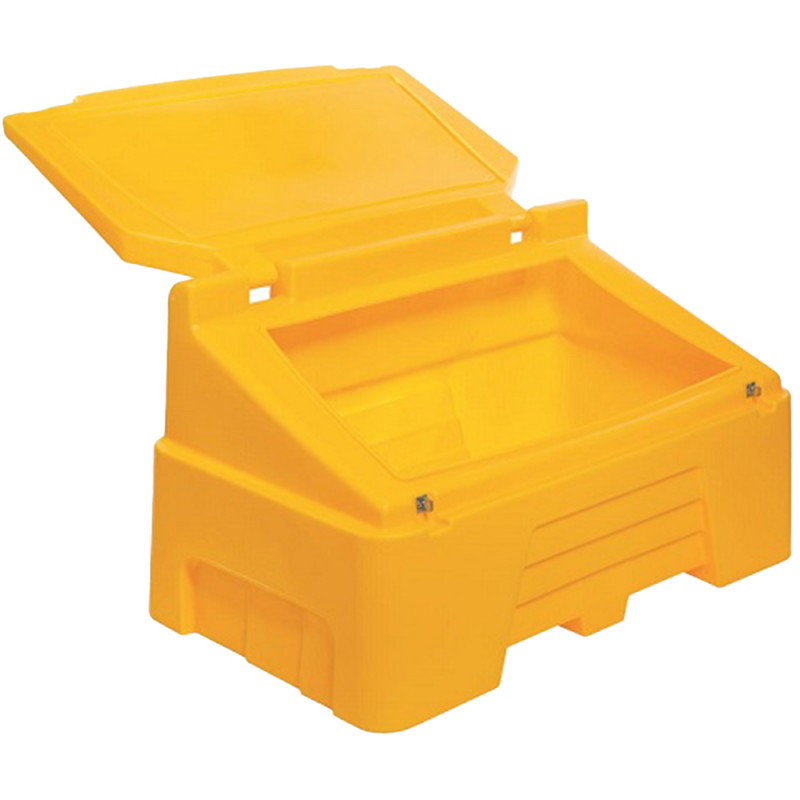 Heavy duty plastic gravel stackable trash bin capacity ice molten salt paver snow removal file lockable trash bin