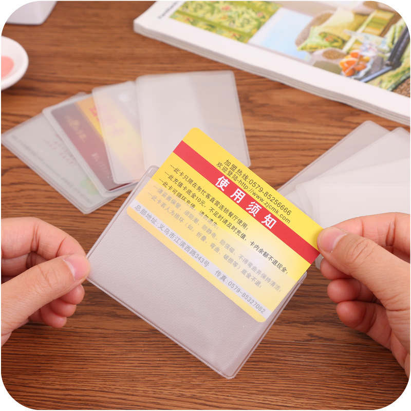 Picture of Transparent Frosted Anti-Magnetic Bank Card Holder Ic Card Holder Id Card Holder Bus Card Holder Membership Card Protective Cover