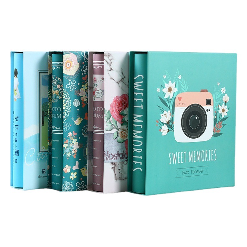 6inch Photo Albums with Plastic Covers, 4D Large 6inch 200-Page Photo Albums with Insert Pages, Large-Capacity Photo Albums, Wholesale Commemorative Albums