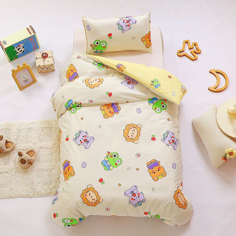 Picture of Kindergarten Quilt Three-Piece Set Baby Nap Quilt Children's Cotton Six-Piece Set Removable and Washable Cartoon Quilt for Summer