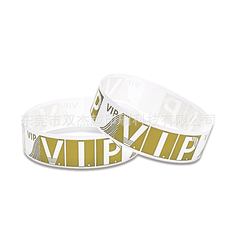 Picture of Spot disposable bracelet waterproof tear-proof identification synthetic paper exhibition admission ticket disposable wrist strap