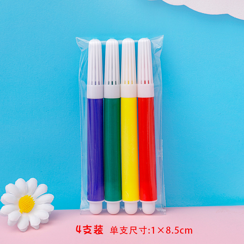 Picture of 12 Color 6 Color Mini Graffiti Watercolor Pen Kindergarten Washable Art Painting Brush Children Color diy Brush
