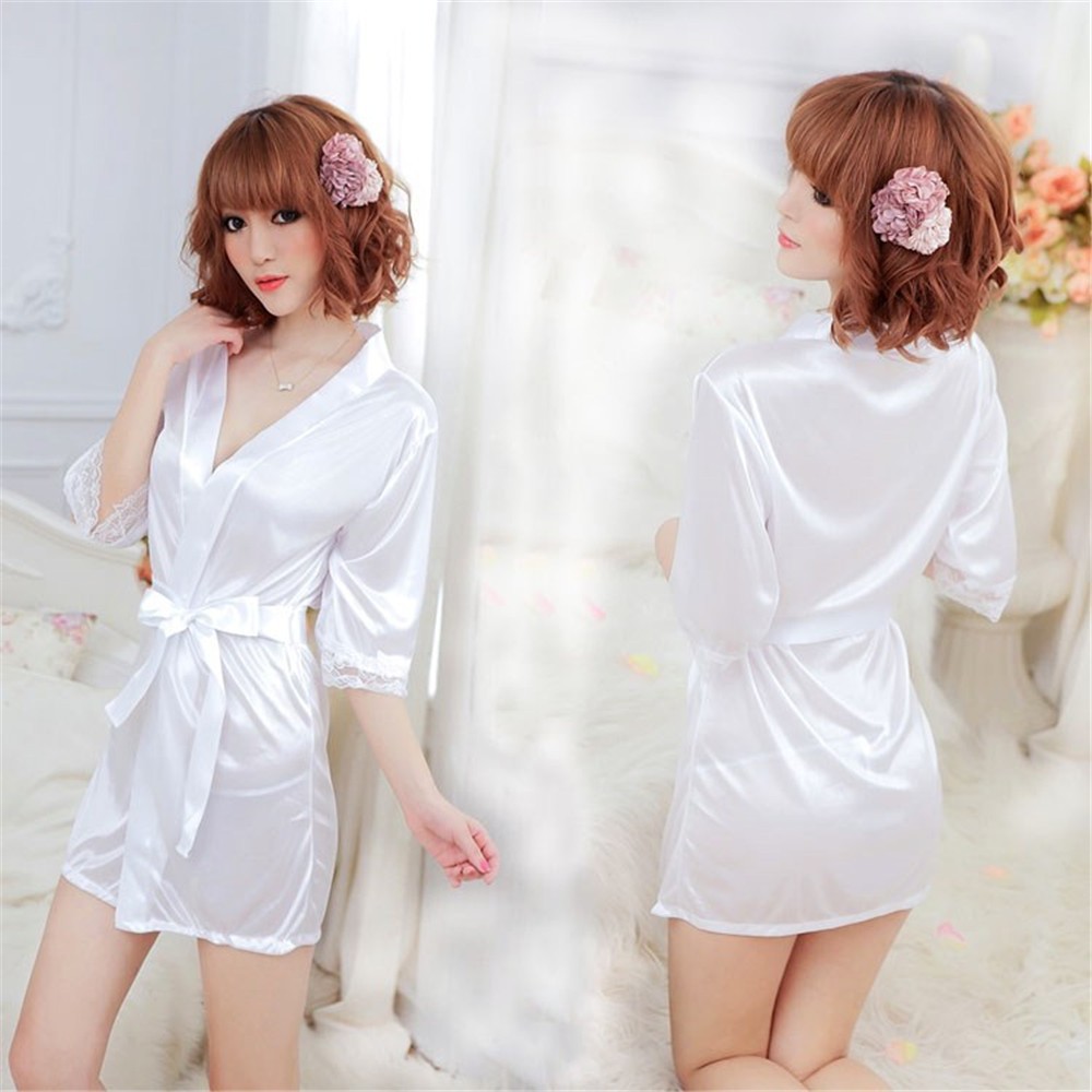 Picture of Jingchun Manufacturer Sexy Lingerie Women Sexy Oily Ribbon Bathrobe Pajamas Factory Direct Sales
