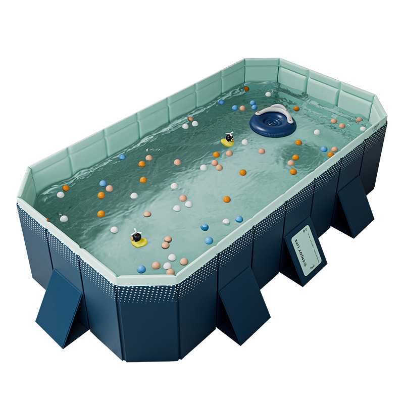 Picture of Circle Qi Swimming Pool Thickened Wear-resistant Inflatable Swimming Pool Outdoor Non-inflatable Foldable Paddling Pool Children's Household Pool