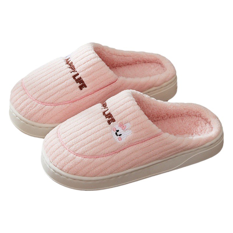 Women's cotton slippers winter 2023 New Home cotton slippers indoor warm cute rabbit non-slip wholesale woolen slippers