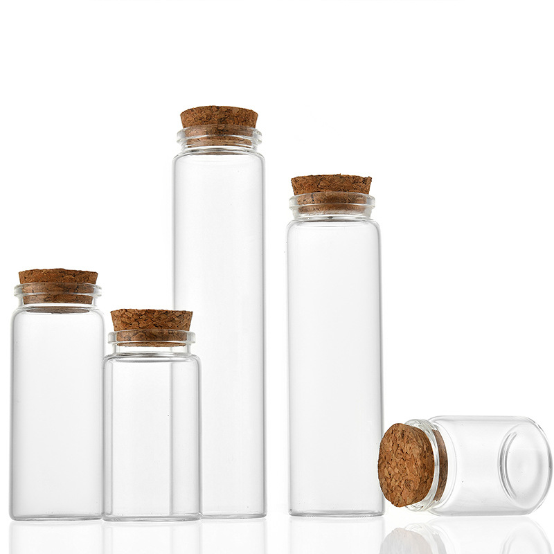 Picture of 37mm Screw Cap Cork Drift Bottle Transparent Candy Empty Bottle Test Tube Bottle Tea Flower Tea Packaging Bottle Succulent Planting Bottle