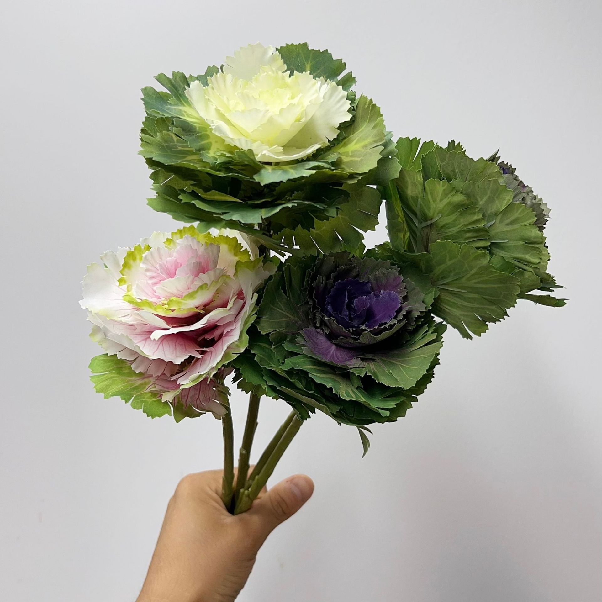 Picture of high quality Petal Simulation Flower Cabbage Simulation Vegetable Dining Table Living Room Decoration Bride Bouquet Wedding Flower