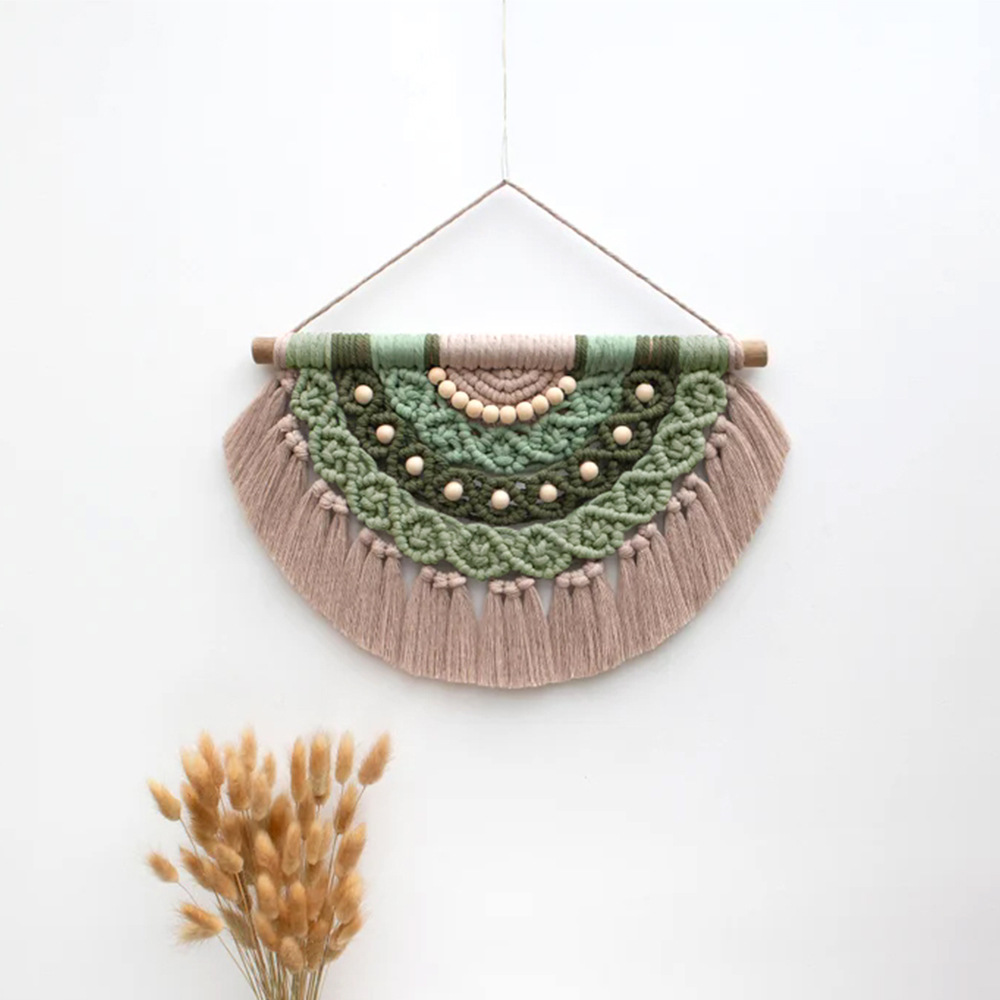 New Bohemian Style Home Decoration Cotton Rope Hand-woven Tapestries Tassel Room Wall Hanging Wall Pendant