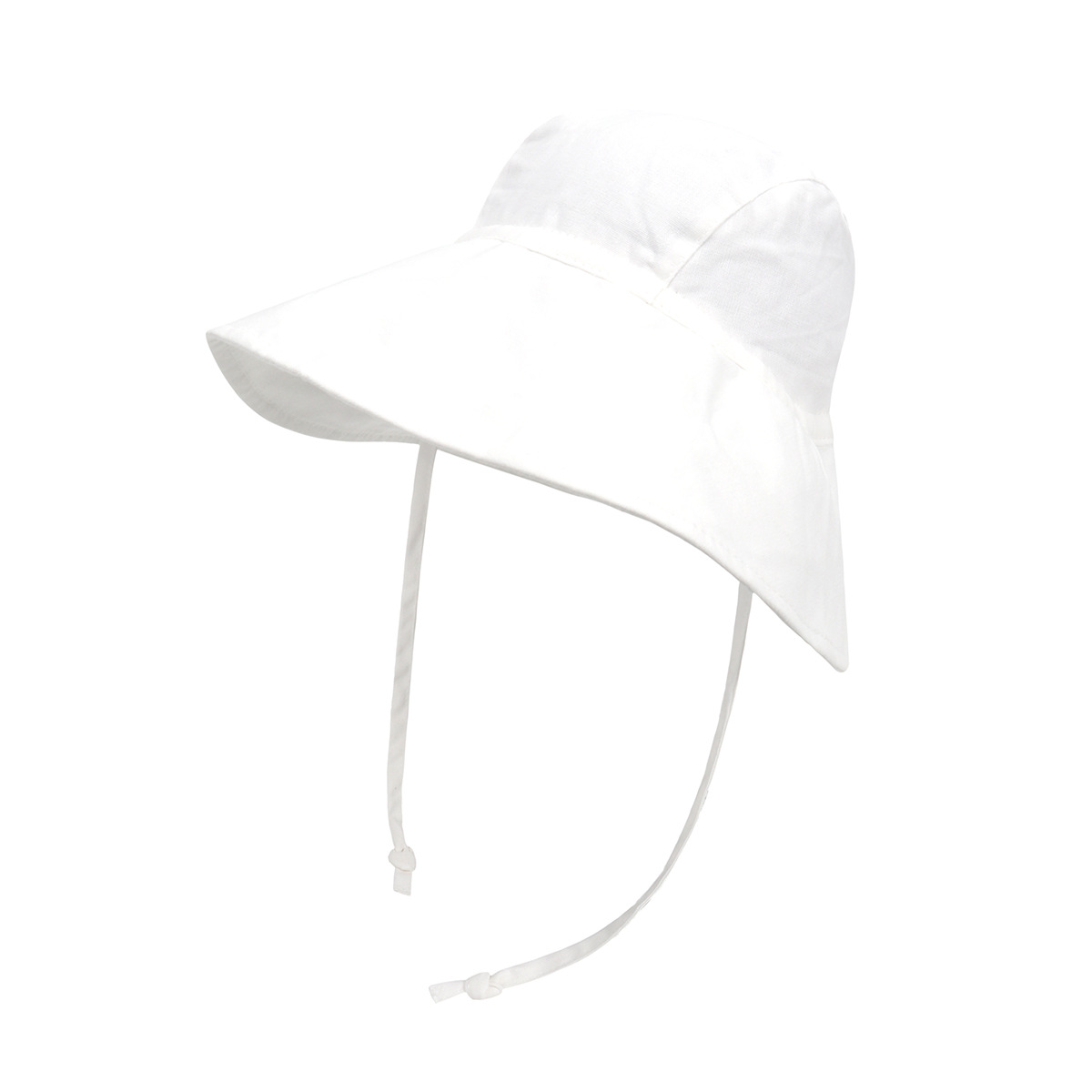 Picture of European and American Summer New Small Kidsren's Sun Hat Infant and Toddler Outdoor Large Brim Basin Hat Cotton and Linen Breathable Sun Protection Hat
