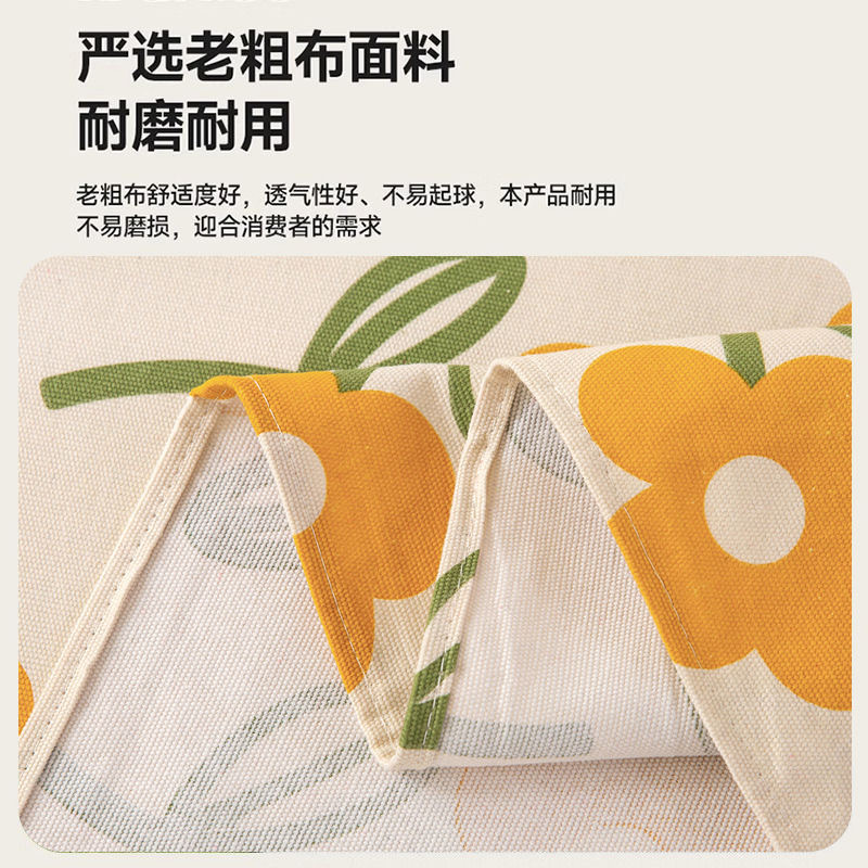 Picture of Pure Cotton Thickeneded Old Coarse Cloth Bed Sheetss 100 Cotton Maternal and Infant Grade Old Coarse Cloth Mat Bed Sheets Dormitory Single Three-Piece Set 2