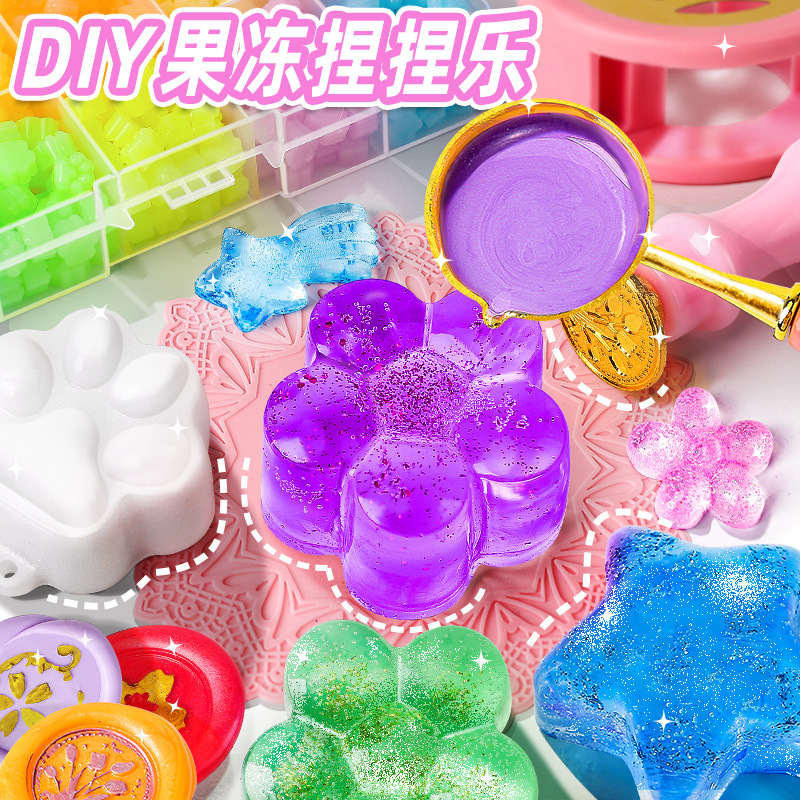 Stamp Set Complete DIY Stress Relief Toy Guka Female Cat Paw Sealing Wax Jelly Wax Squeeze Toy Manufacturer Wholesale