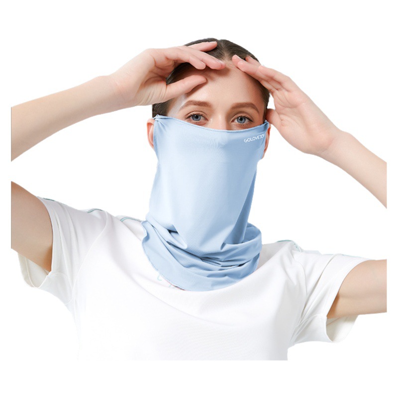 Picture of Summer Outdoor Riding Sunscreen Mask Women's Neck Protection Sunshade Anti-ultraviolet Ice Silk Cold Ear Hanging Mask XTJ27