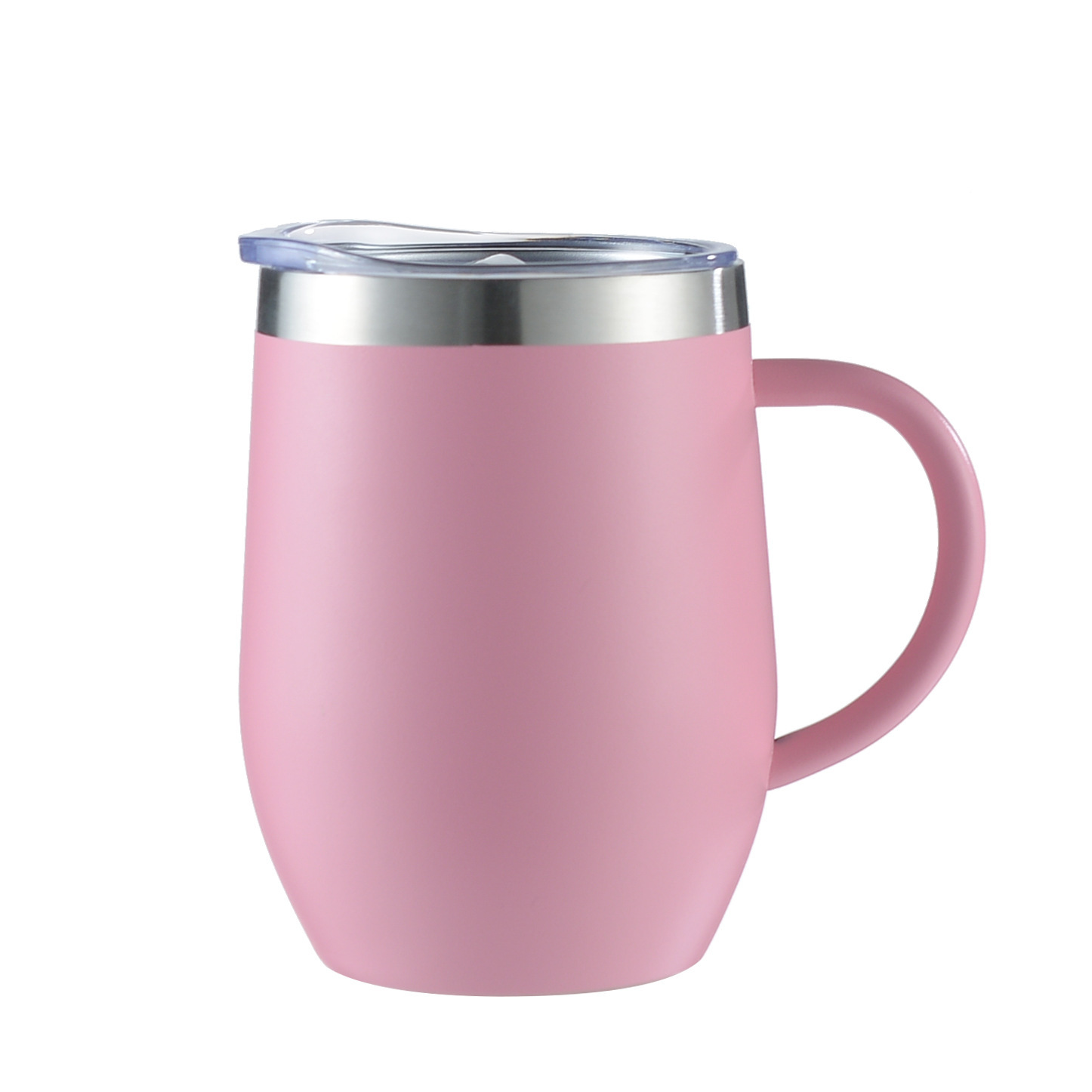 Picture of Cross-border Amazon swig eggshell cup U-shaped egg cup 304 stainless steel double layer 12oz in stock handle red wine cup