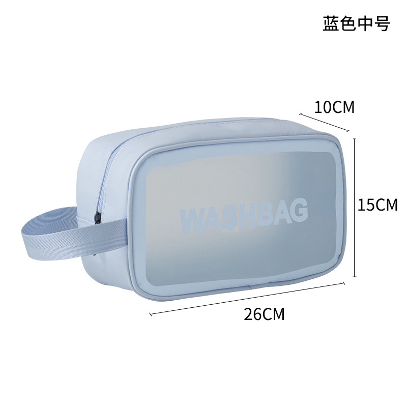 Picture of Waterproof Wash Bag Large Capacity Travel Cosmetic Storage Bag High-grade Sense Portable Transparent PVC Wash Bag for Women