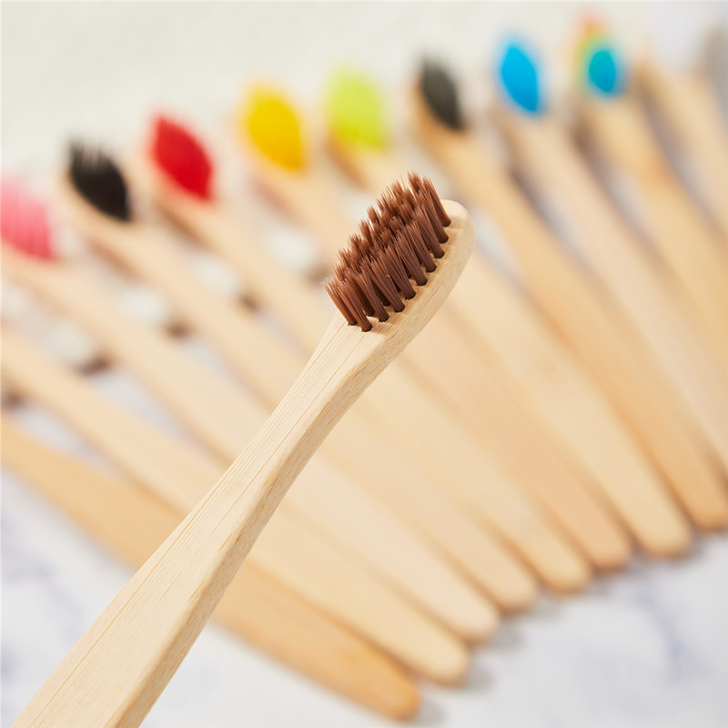 Picture of Hotel Bamboo Toothbrush Bamboo Toothbrush Bamboo Charcoal Kidsren's Bamboo Handle Wooden Soft Hair Logo Portable Environmentally Friendly Kidsren's Health
