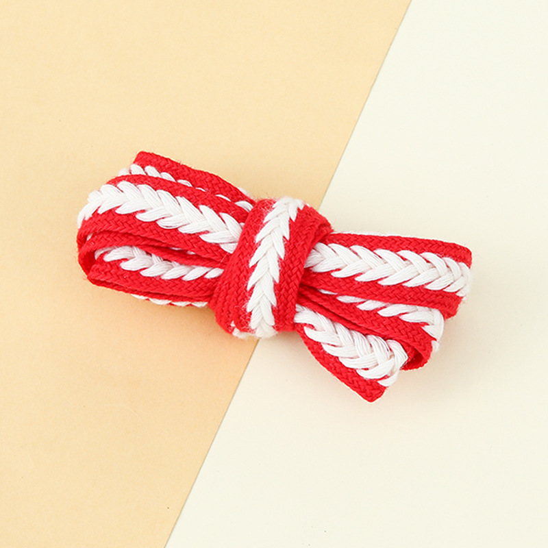 Picture of Marshmallow Two-Color Wheat Ear Shoelaces 1.5cm Casual Shoes Sneakers Twist Woven Cotton Shoelaces Ready for Cross-Border Wholesale