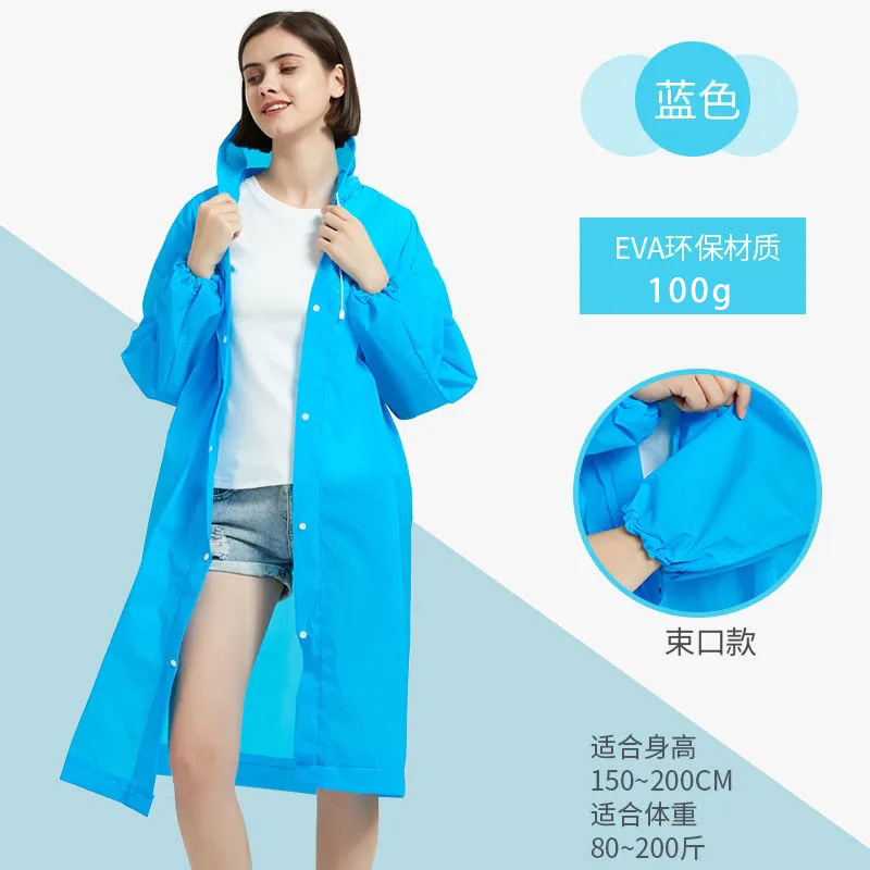 Picture of Thickened Non-Disposable Eva Raincoat Portable Adult Men and Women Travel Outdoor Waterproof Long Full Body Poncho Thick