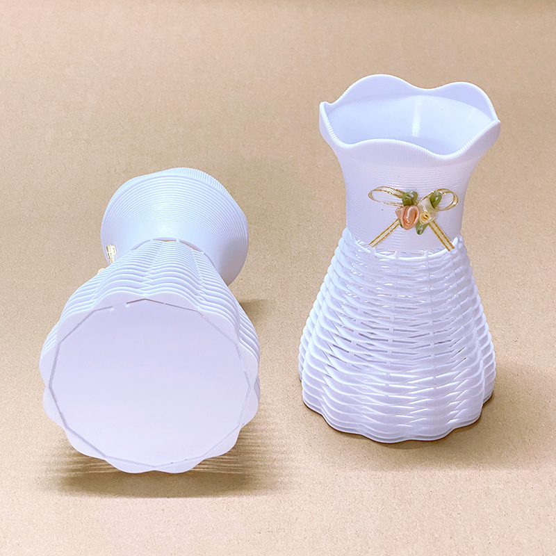 Manufacturer Wholesale White Plastic Vase Desktop Vase Wholesale Simulated Flower Arrangement Vase Plastic Vase