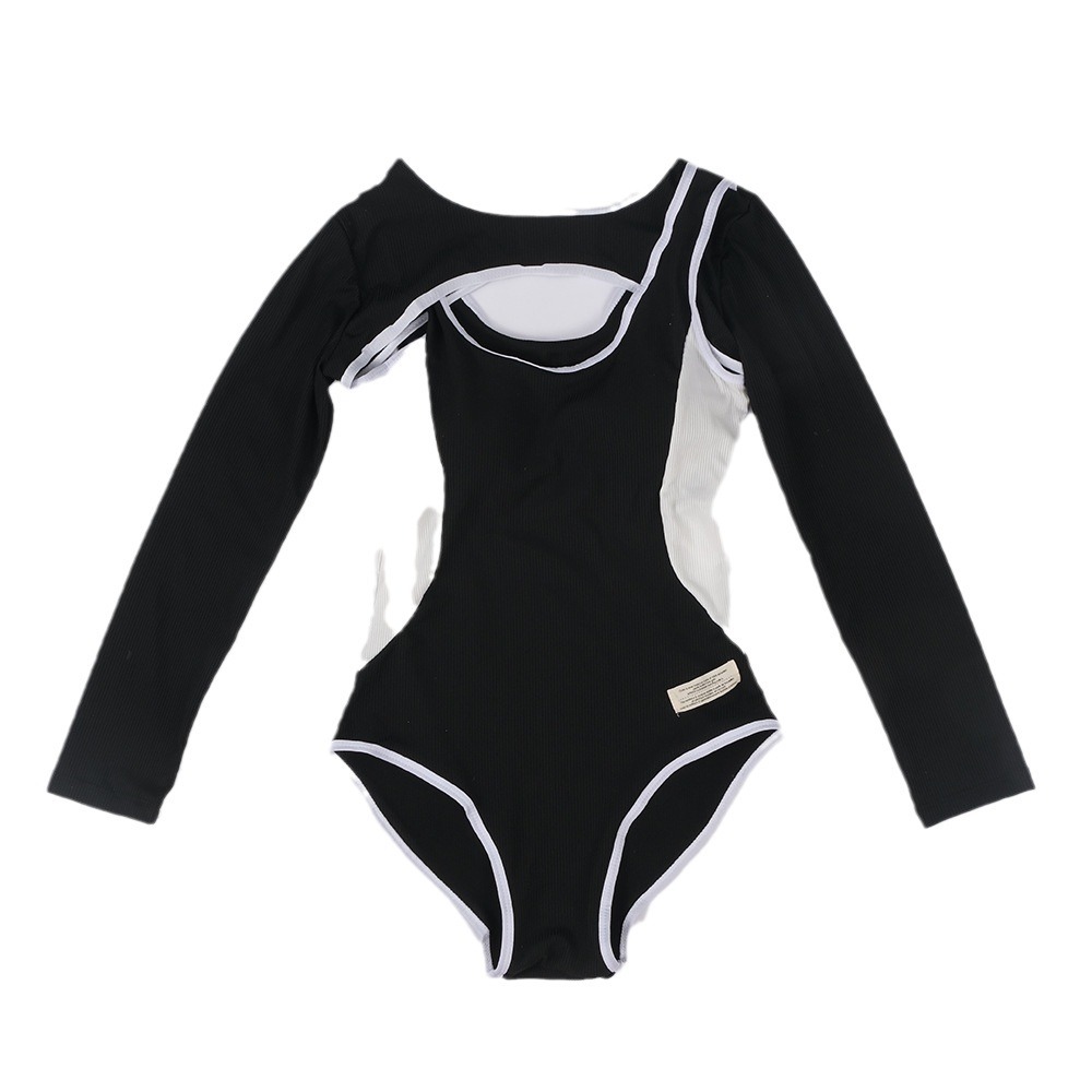 Picture of Swimsuit girls long-sleeved sunscreen female hot girl meat cover slim slim one-piece hot spring high-end swimsuit manufacturers wholesale