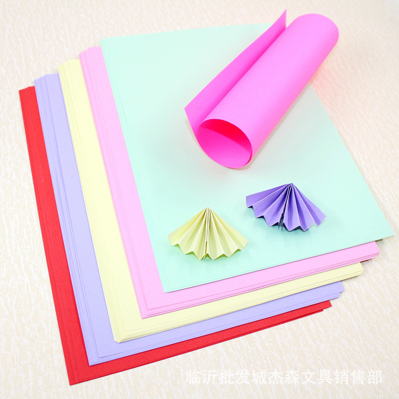 Recalling 16K color origami handmade paper cutting 25.5*17.5cm big origami kindergarten DIY 70 Pack