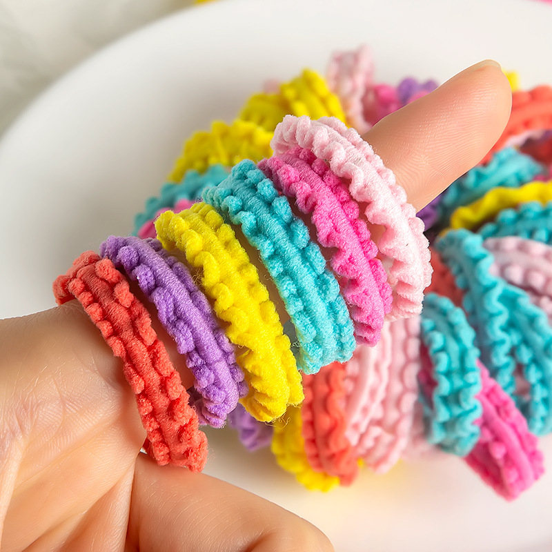 Korean Style Sweet Skirt Children's Small Hair Band Baby's Wave Loop Head Rope Cute Rubber Band Does Not Hit Hair Headwear
