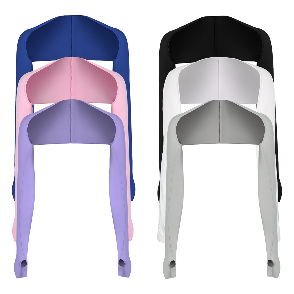 Picture of Outdoor Golf Sports Shawl Summer Thin Driving Neck Sunscreen Integrated Shoulder Sleeves Riding Sunshade Sleeves