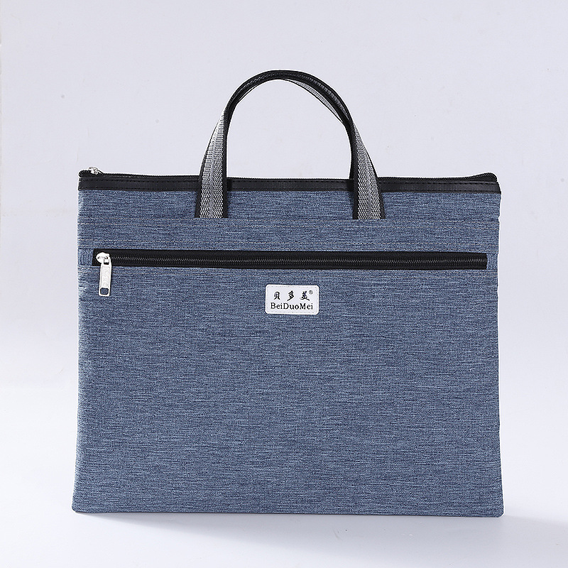 Picture of Thickened Oxford Cloth Briefcase Large Capacity Meeting Briefcase Customized Portable File Bag A4 Storage File Bag