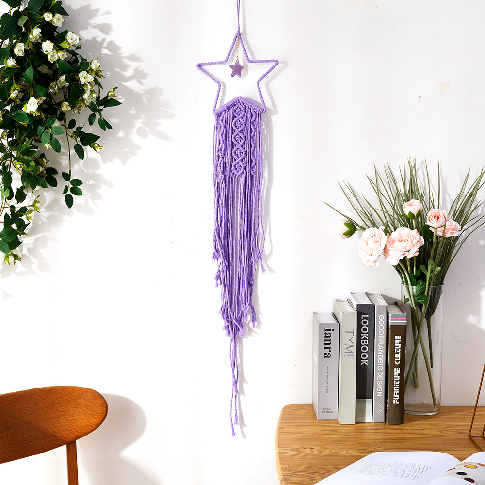 Picture of Cross-Border Hot Selling Moon Dream Catcher Hand-Woven Cotton Rope Tapestry Bohemian Style Wall Hangings