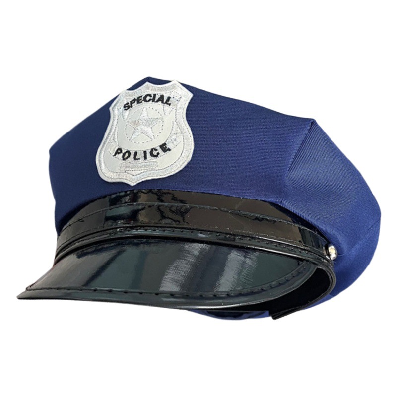 Children's Police Hat Infant American Octagonal Police Hat College Style Flat Top Cross Border Amazon Wholesale