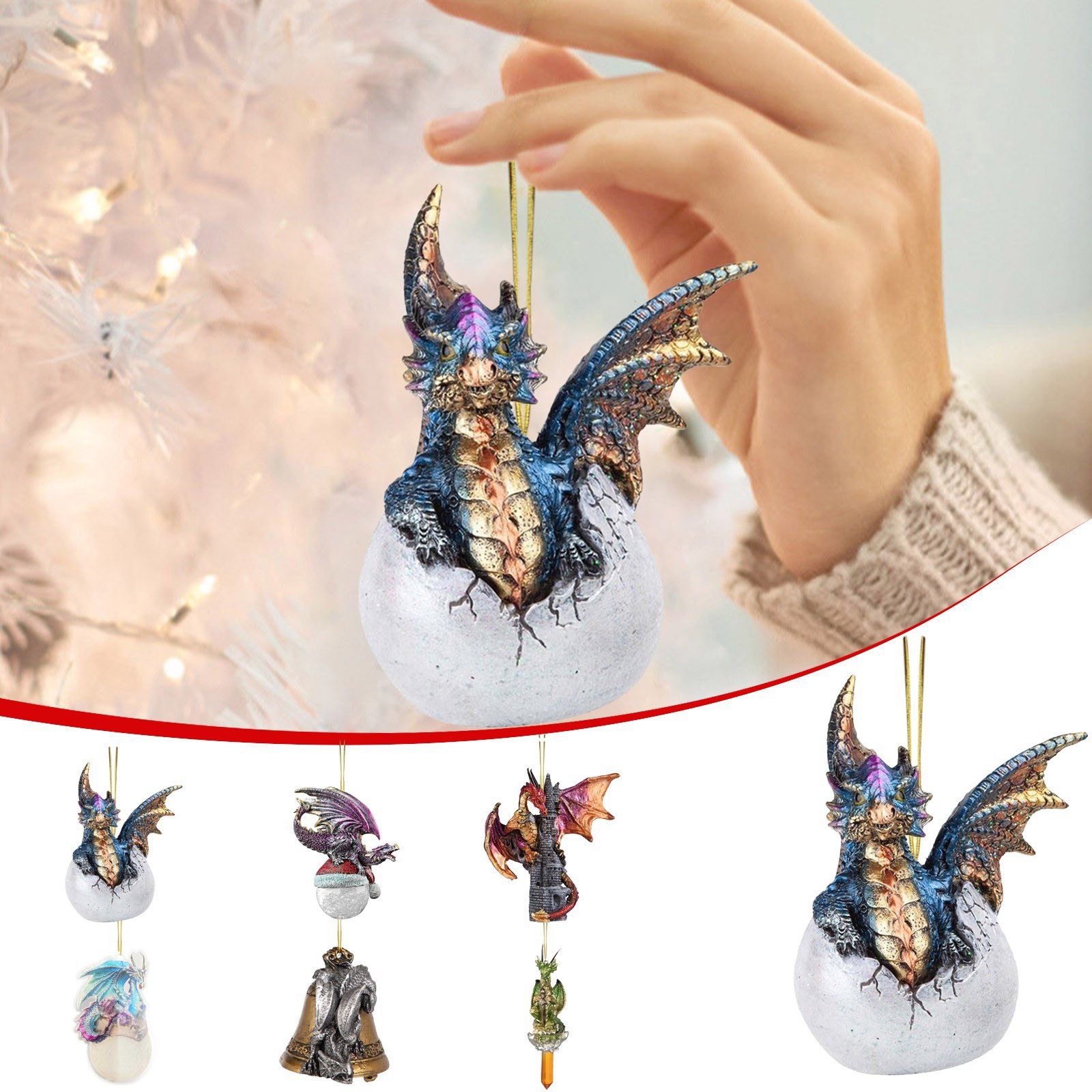 New Limited Edition Holiday Drag Christmas tree dinosaur pendant Christmas decorations hanging ornaments