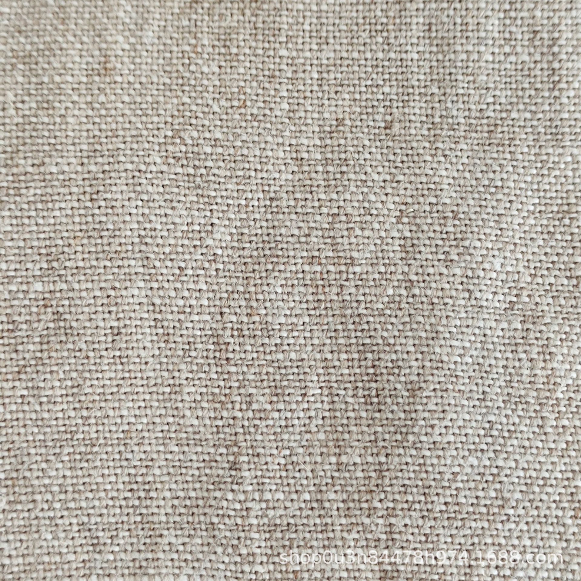 Picture of Linen Heavy Single Primary Color Sofa Fabric Pure Linen Enzyme Primary Color Fabric Heavy Linen Natural Color Curtain Fabric