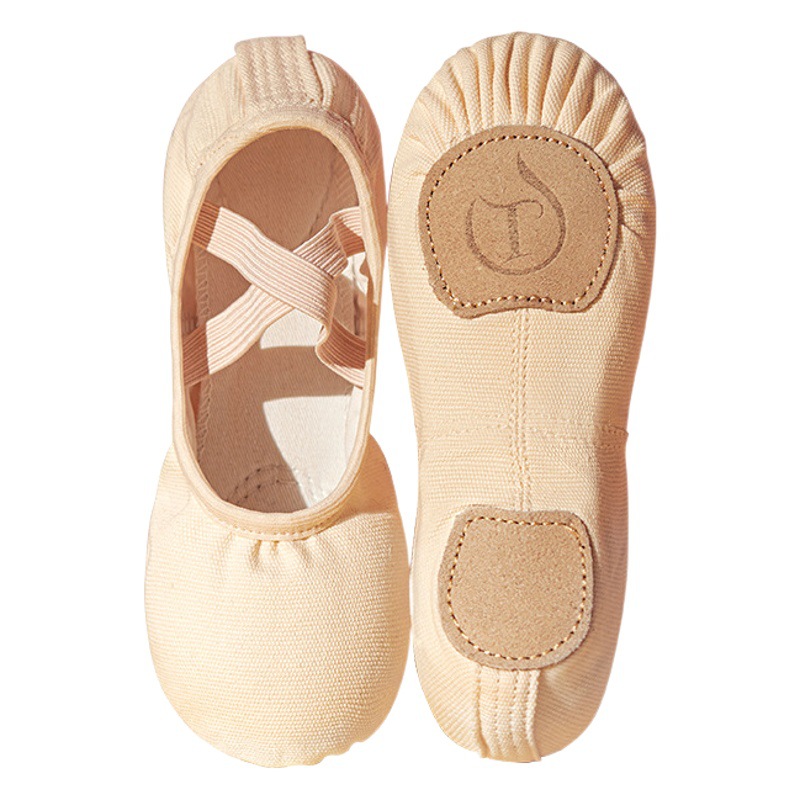 Children's Dance Shoes Soft-soled Dance Shoes Lace-up-free Cat Claw Shoes Girls Ballet Dance Yoga White Practice Shoes