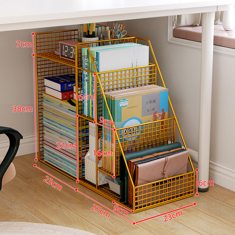 Picture of Balcony bay window bookshelves, small bookcases, children's picture book racks, space using desk side shelves to move pulleys on the floor